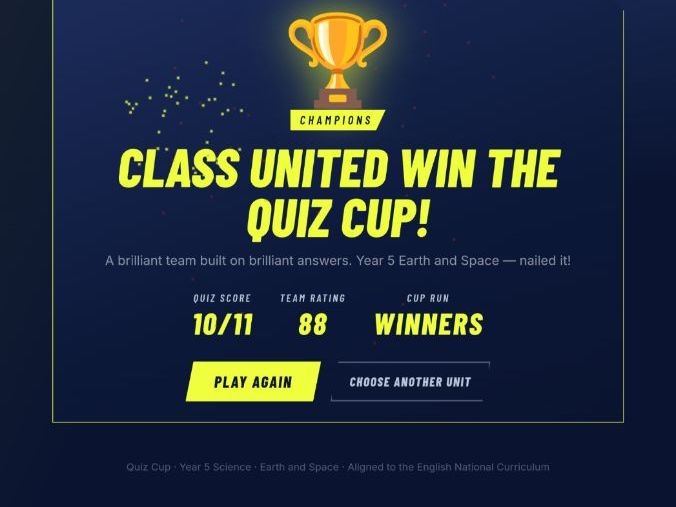 FREE Year 3 Science Quiz Game | Forces and Magnets | Football Retrieval Sample