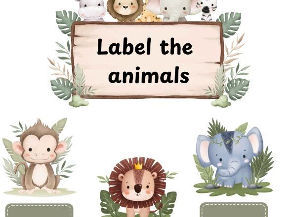 label the wild animals