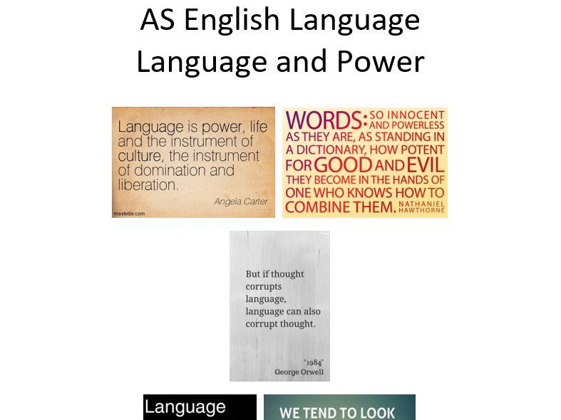 OCR A Level English Language Year 1 - Course Booklet 11: Language & Power 2 (Power behind Discourse)