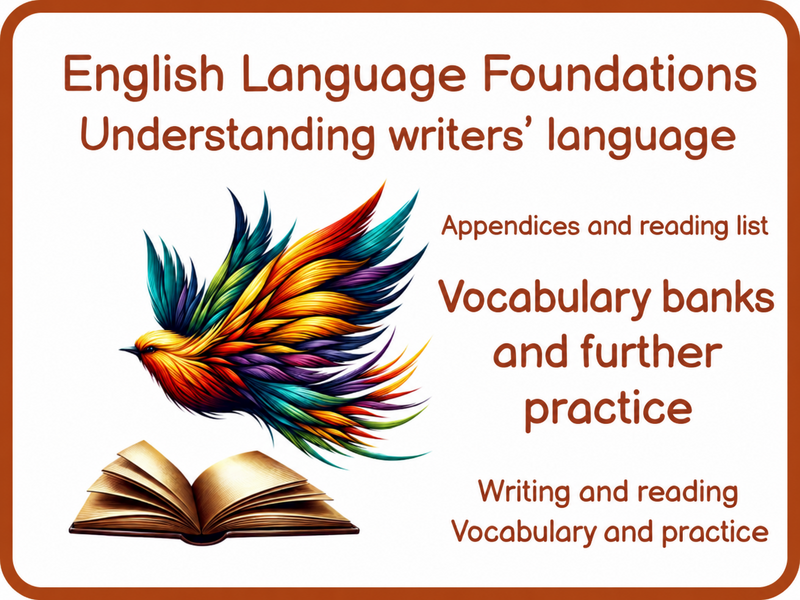 KS3 GCSE English Language Analysis: Word Banks & Texts | SEN