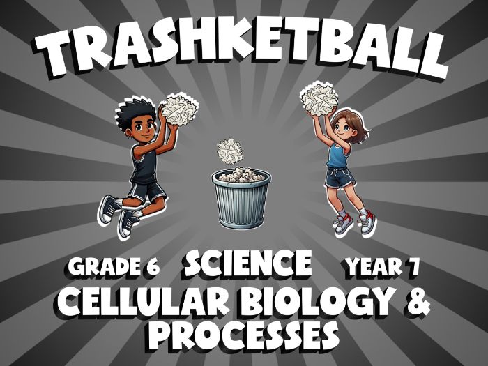 Cellular Biology & Processes TRASHKETBALL Science Game | No-Prep Year 7 Review Activity
