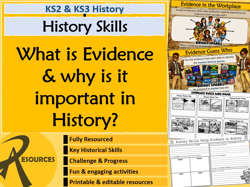 History Skills - Evidence & Sources KS2 KS3