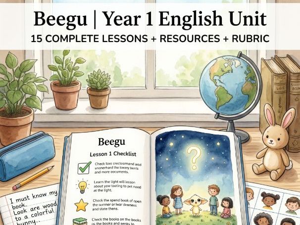 Beegu | Year 1 English Unit | 15 Complete Lessons + Resources + Rubric