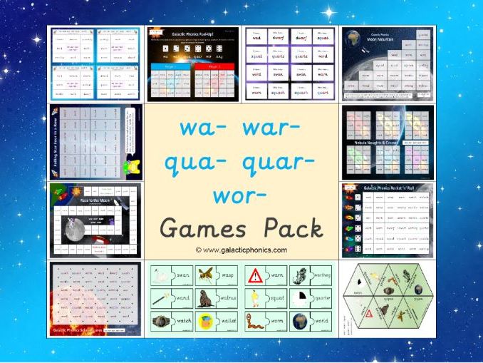 The Mixed wa- war- qua- quar- and wor- Games Pack (Year 2)