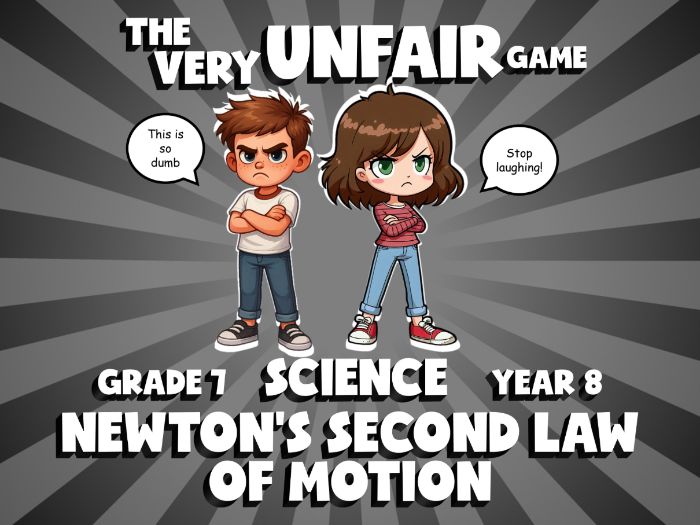 Newton’s Second Law of Motion VERY UNFAIR GAME | No-Prep Year 8 Science Review Activity