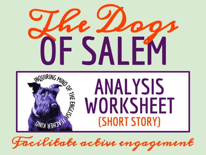 "The Dogs of Salem" Gothic Literary Analysis Worksheet | Witch Trials Activity
