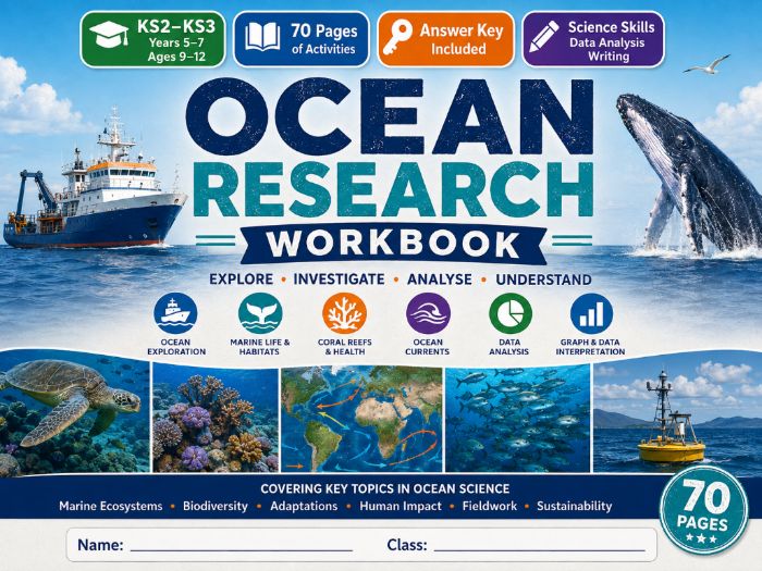 Ocean Research Workbook | Marine Ecosystems, Data & Science | KS2–KS3
