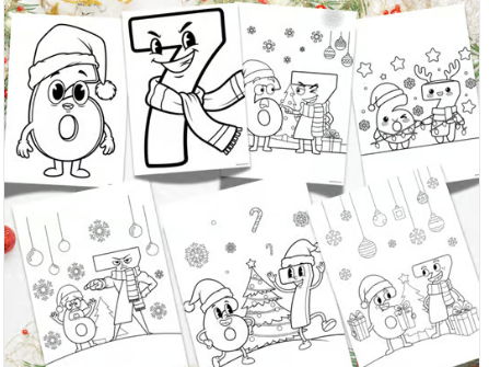 6 7 Christmas Coloring Page six seven memes