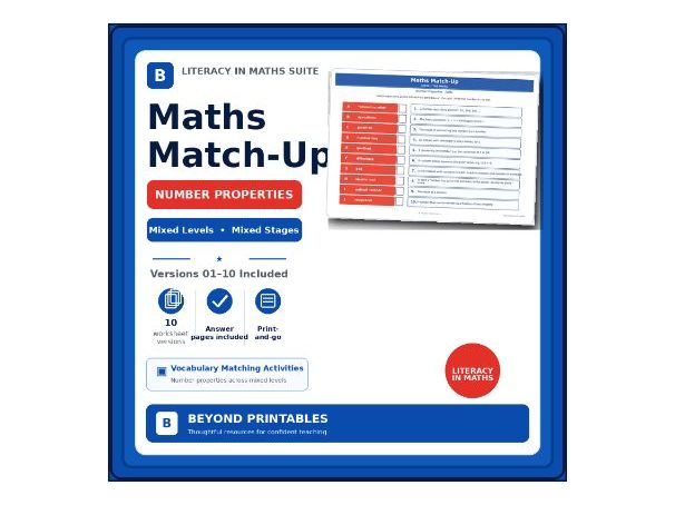 Develop maths literacy and strengthen pupils’ understanding of essential number properties vocabular