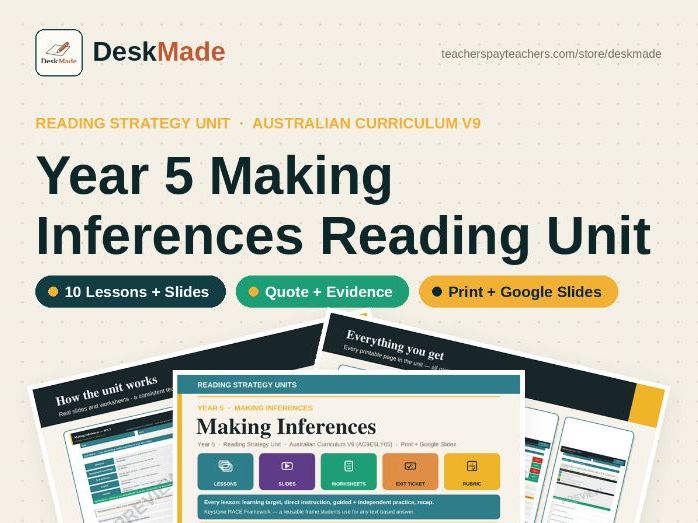 Year 5 Making Inferences Reading Unit | Australian Curriculum V9
