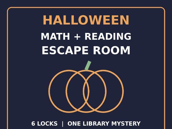 Halloween Math and Reading Escape Room Grades 3-4 | US & UK Printables