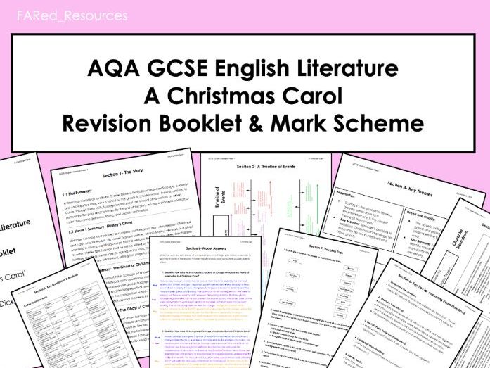 Revision booklet for AQA GCSE English Literature- A Christmas Carol