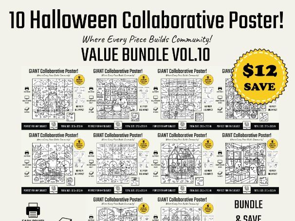Halloween Collaborative Poster Bundle Vol.10 Bulletin Board