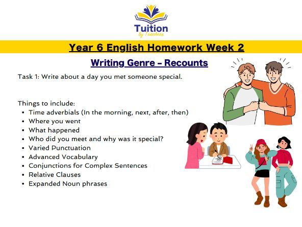 2. Year 6 - Creative Writing & Spelling