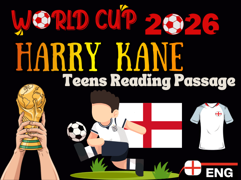 FIFA World Cup 2026: Harry Kane England Biography Reading Passage for Teens