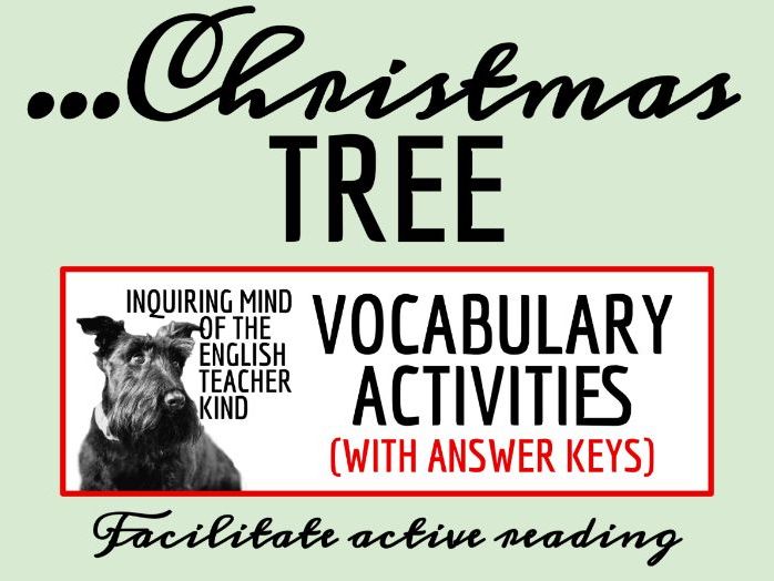 "The Heavenly Christmas Tree" by Dostoyevsky Vocabulary Activities | World Literature