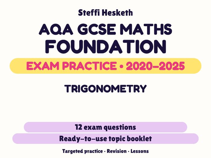 AQA GCSE Maths Foundation: Trigonometry Exam Questions | 2020-2025
