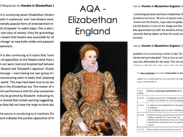 GCSE AQA Elizabethan England Exam Guide – Model Answers & Essay Structures