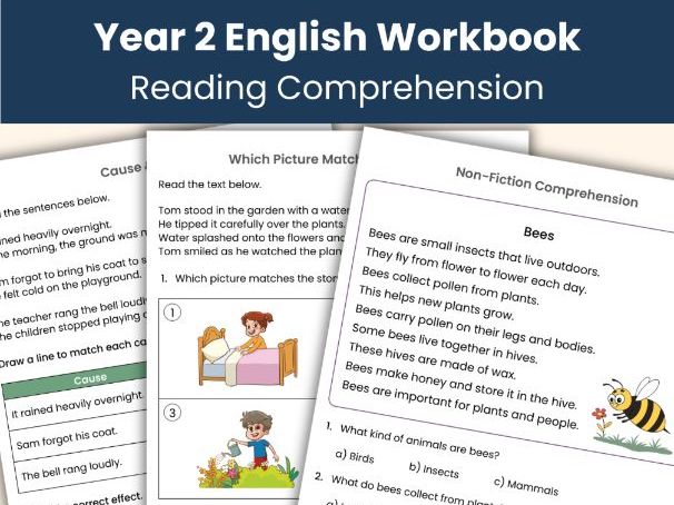 Year 2 English Workbook | Reading Comprehension Activities | Printable Worksheets