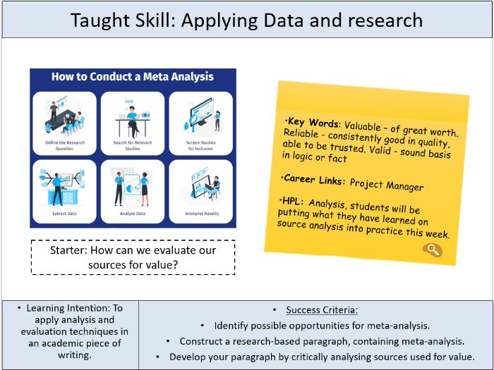EPQ: Applying Source Skills