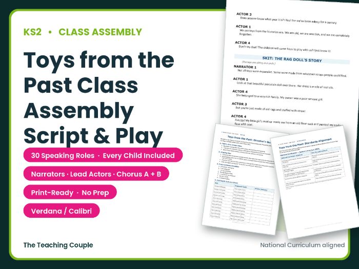 Toys from the Past Class Assembly Script & Play | Years 4–7 | No Prep Drama
