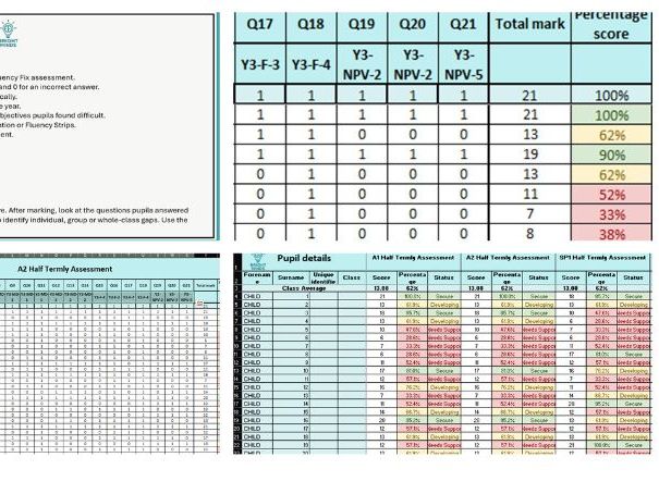 Year 6 Arithmetic Assessment Tracker | Half-Termly Maths Fluency Tracker | Excel