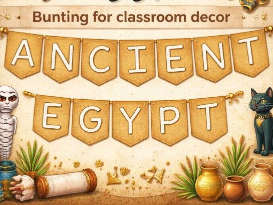 Ancient Egypt Bunting Banner for Bulletin Boards and Displays - FREEBIE!
