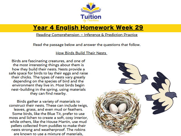 29. Year 4 Reading Comprehension & Perfect Present Tense