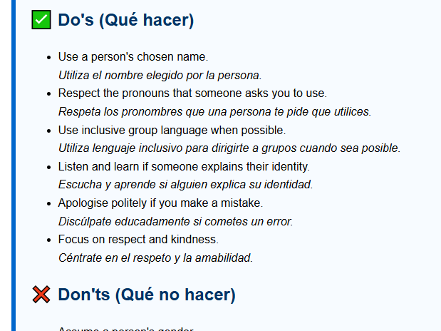 A-Level Spanish: Inclusive Language & Identity