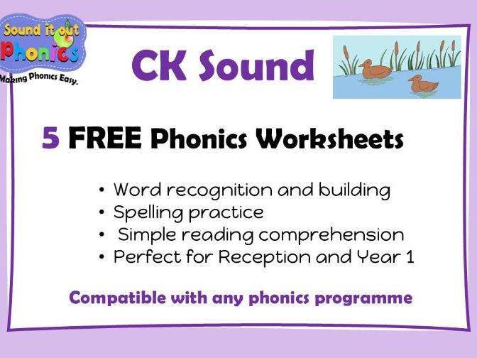 5 CK Worksheets FREE