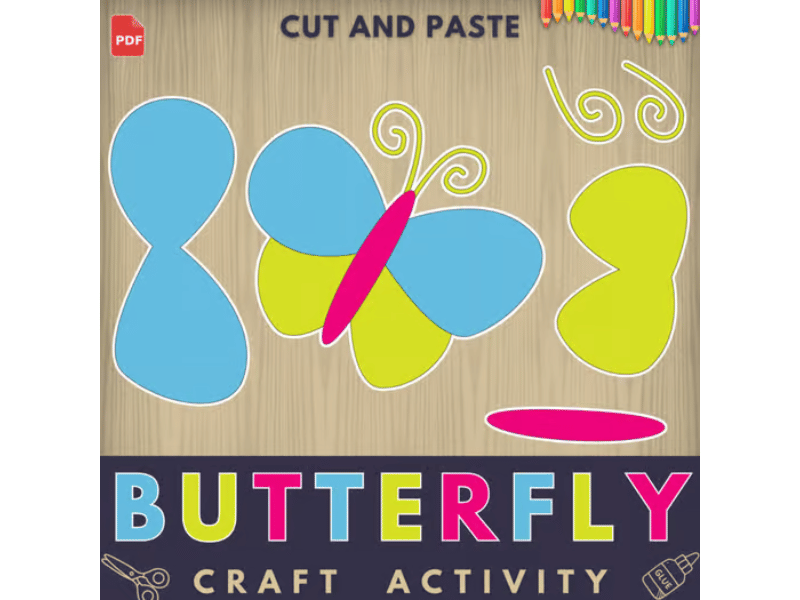Colorful Butterfly Craft | Fun Springtime Cut and Paste for Little Learners