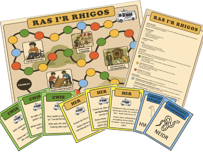 TGAU Cymraeg Craidd: Gêm 'Ras i'r Rhigos'/'Race to the Rhigos' Game