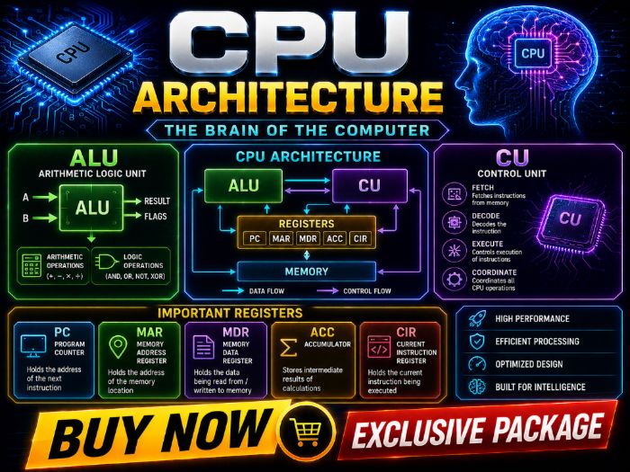 CPU Architecture - ALU, CU | Complete Lesson Pack for Cambridge IGCSE, AS & A-Level Computer Science