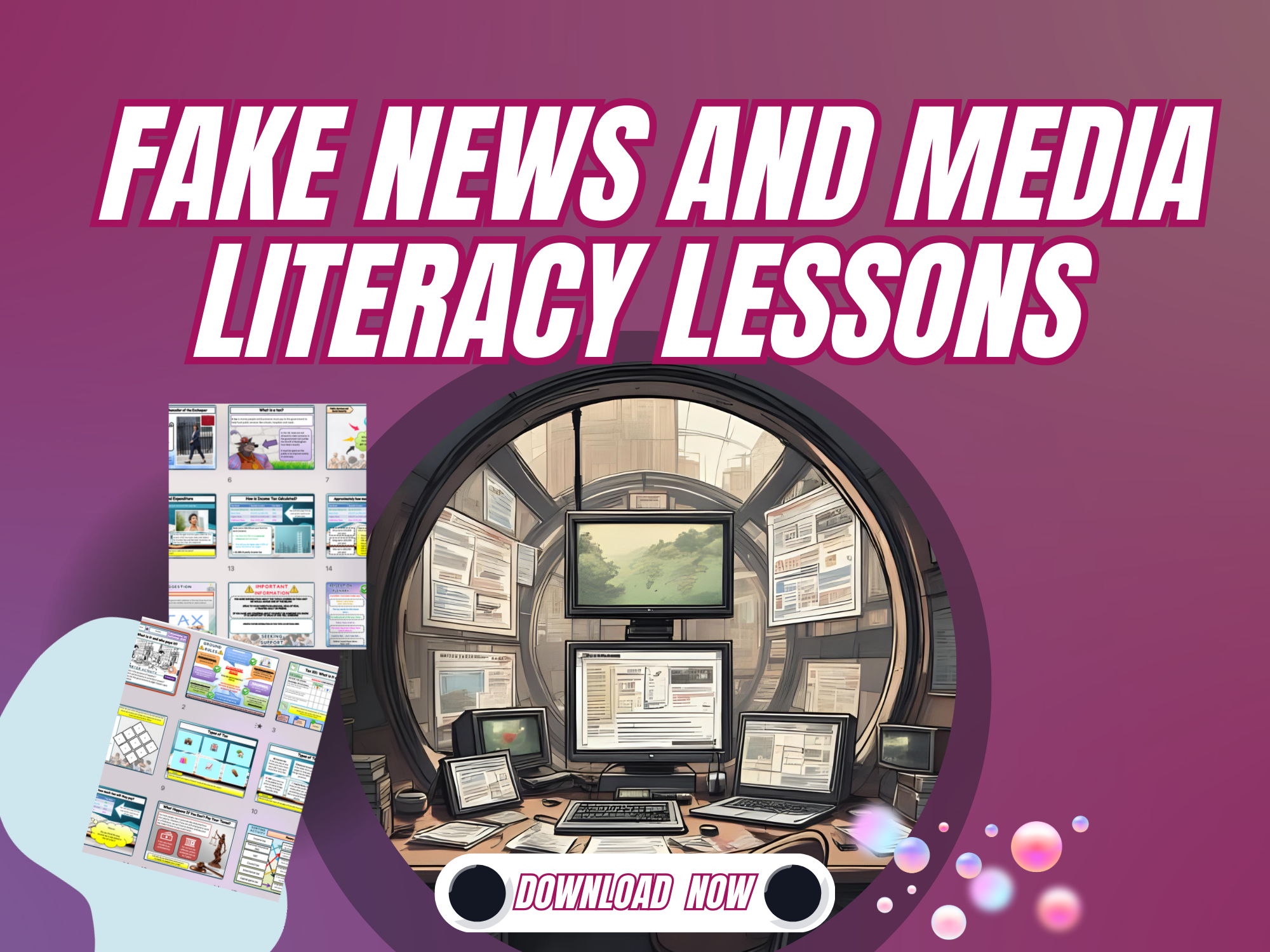 Fake news and online media PSHE lesson bundle KS3 KS4