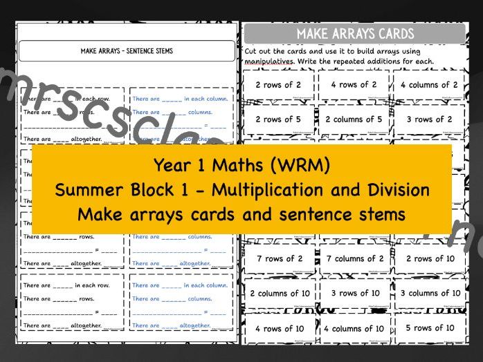 Make arrays cards