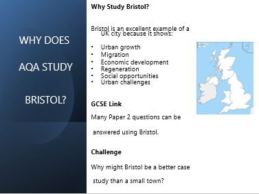 AQA GCSE Geography Introducing Bristol
