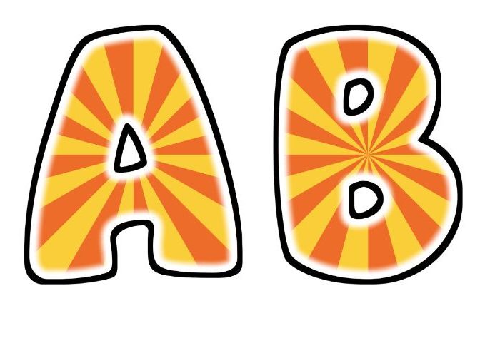 Sunburst Rays Glow Bubble Letters | Bulletin Board Letters | Classroom Display Pack