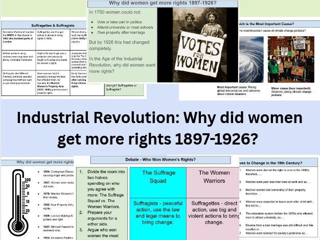 KS3 History Industrial Revolution - Why Did Women Gain More Rights?