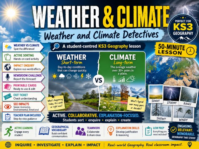 KS3 / Middle School - Geography - Climate and Weather - Lesson 1 What is Weather and Climate?