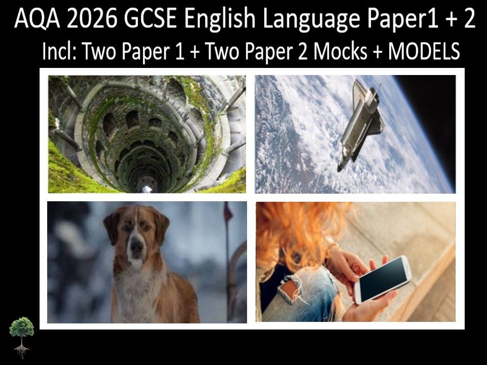 Four AQA 2026 GCSE English Language Paper 1 + 2 Mocks | Models