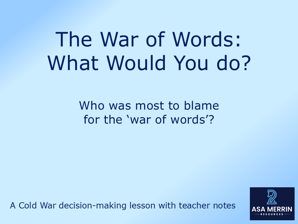 The War of Words: What Would You Do? Who was most to blame for the 'war of words'?