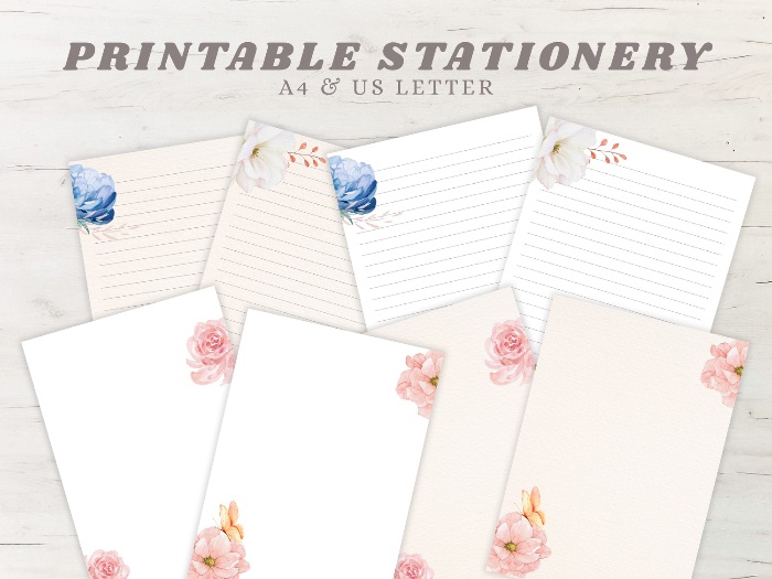 Watercolour Floral Letter Paper Stationery