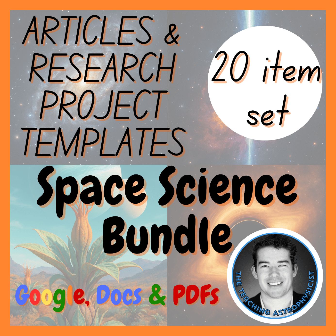 Space | 10 Science Reading Passages w Questions + Research Project Template