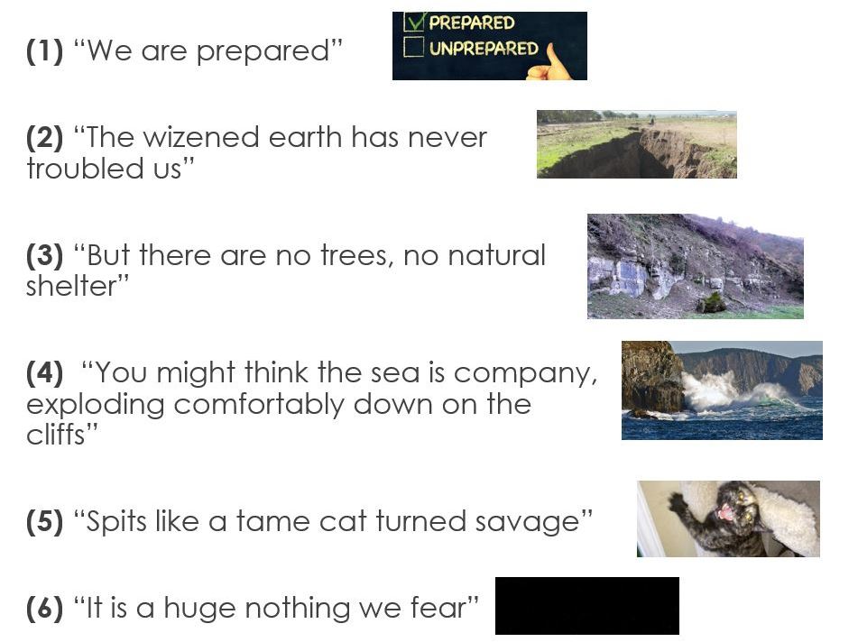 GCSE 'Power and Conflict' Poetry Lesson - Storm on the Island (KS4)