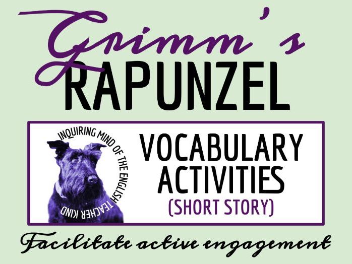 "Rapunzel" by the Brothers Grimm Vocabulary Activities | Crossword | Word Search