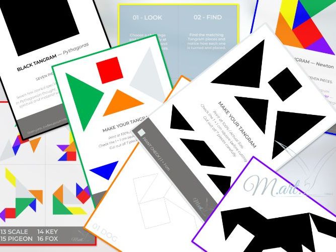 Printable Tangram: 96 Logic Challenges