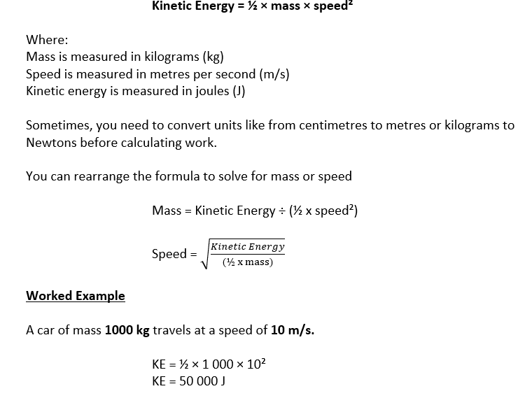 KE - Kinetic Energy - Calculations
