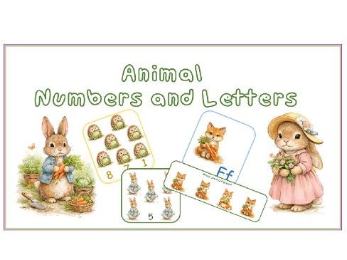 Woodland Animal Numbers & Letters Activities