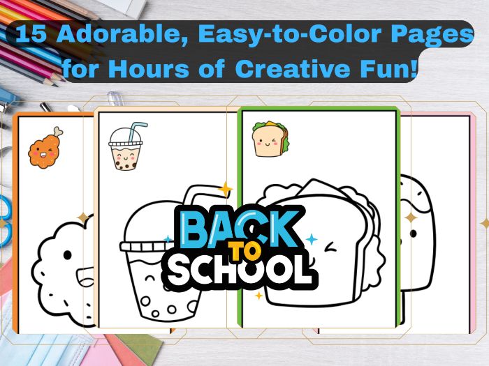 Super Cute Snack Attack : A Kawaii Food Coloring Adventure!