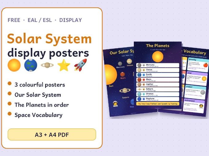 FREE Solar System Display Posters